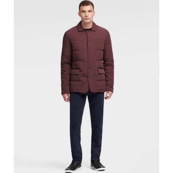 DKNY Mens Oxblood Quilted Jacket NEW!